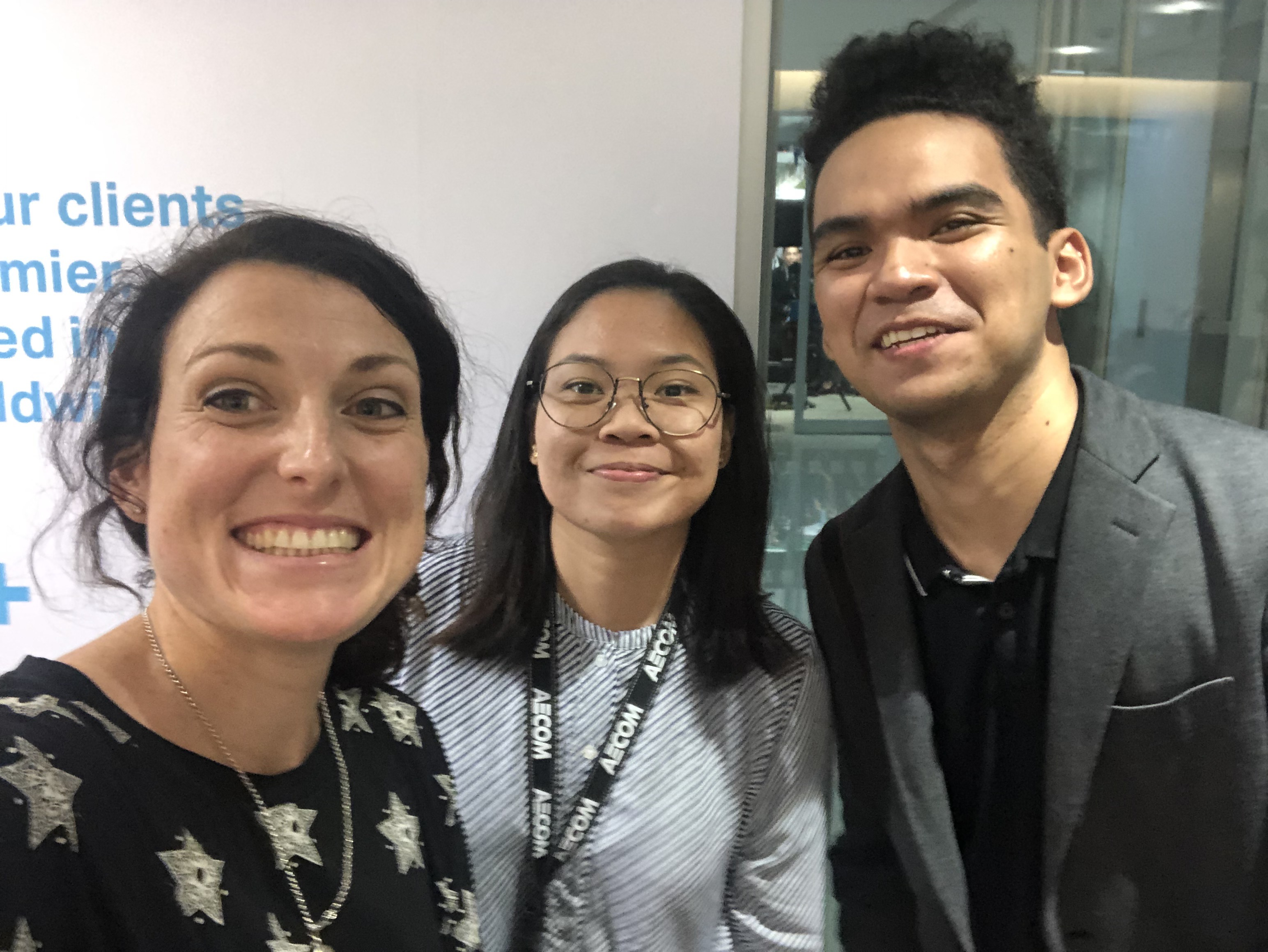 Juli Anderson with members of the Manila Design Hub team